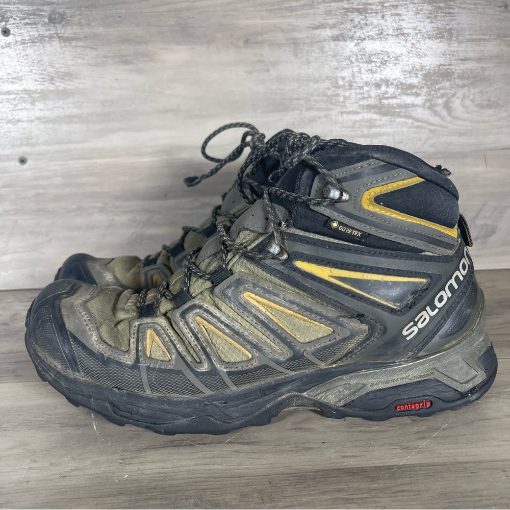 Salomon X‎ Ultra 3 Mid GTX Gore-Tex Contagrip Mens 8 Gorpcore Hiking Trail Boots